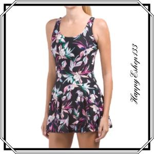 Shore Shapes Women’s Tummy Control Floral One-Piece Swim Dress,